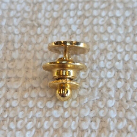 Vintage 14k Yellow Gold Caduceus Lapel Pin - Picture 2 of 5